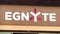 August 3, 2020 Mountain View / CA / USA - Egnyte sign at their Silicon Valley headquarters; Egnyte is a software company that