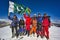 August 30, 2010 at 8:30 a.m. team of climbers and porters together with the first Muslim woman Ismaili from Pakistan climbs