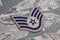 August 31, 2020. US AIR FORCE Staff Sergeant rank patch on digital tiger-stripe pattern