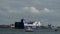 AUGUST, 5, 2017 KLAIPEDA, LITHUANIA. Dfds seaways ship sails to Klaipeda port.