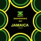 August 6th Happy Independence Day of Jamaica poster. Flag and bold text. Unique design with border frame in flag colours.