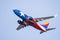 August 7, 2020 San Jose / CA / USA - Lone Star One Southwest Airlines taking off from San Jose International Airport SJC; Lone