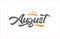 august black hand writing word text typography design logo icon