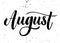 August Hand Drawn Lettering.