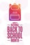 August is National Back to School Month. Holiday concept. Template for background, banner, card, poster with text