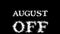 August Off cloud text effect black isolated background