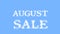 August Sale cloud text effect sky isolated background
