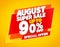 AUGUST SUPER SALE UP TO 90 % SPECIAL OFFER illustration 3D rendering