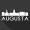 Augusta Georgia United States Of America USA Icon Vector Art Flat Shadow Design Skyline City Silhouette Template Black