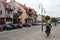 Augustow, Poland - May 2, 2019: Street view of Augustow, a city in the north-eastern Poland on the Netta River and the Augustow