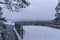 Aulanko nature reserve lookout platform in winter