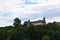 Aull, Germany - 08 02 2021: Schloss Oranienstein above the trees of the Lahn valley