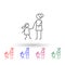 Aunt, family multi color icon. Simple thin line, outline vector of family life icons for ui and ux, website or mobile application