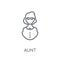 aunt linear icon. Modern outline aunt logo concept on white back