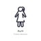 aunt outline icon. isolated line vector illustration from family relations collection. editable thin stroke aunt icon on white