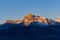 Aup de VÃ©ran, Tete du Colonney, Aiguille Rouge and Varan at sunset in Europe, France, Rhone Alpes, Savoie, Alps