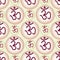 Aura background and om in a circle seamless pattern