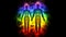 Aura and chakras - silhouette of woman and man