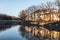 Aurajoki river in Turku, Finland in spring