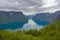 Aurlandsfjord seen from Stegastein Overlook, The West Norwegian