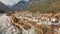 Auronzo Valley and Ski Slopes in winter season, Italian Alps