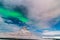 Aurora above Kirkjufell. GrundarfjÃ¶rÃ°ur, Icelan