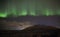 Aurora Borealis above lava fields in Iceland