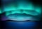 Aurora borealis with blue sky