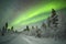Aurora borealis in Finnish Lapland