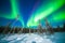 Aurora borealis: Lapland's celestial phenomenon, illuminating the Finnish skies. Generative AI