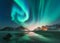 Aurora borealis in Lofoten islands, Norway