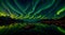 aurora borealis night sky landscape of heavenly northern lights multi colored glow nature backgrounds astronomy Generative AI