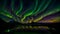 aurora borealis night sky landscape of heavenly northern lights multi colored glow nature backgrounds astronomy Generative AI