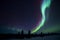 Aurora borealis over Arctic Tundra