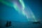 Aurora borealis over scandinavia