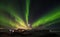 Aurora Borealis in Pingvellir National Park, South Iceland