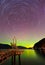 Aurora borealis and startrails at Porteau Cove