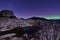 Aurora Borealis and tent on Artist Point, Mt. Baker