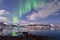 Aurora Borealis under Full Moon in Senja