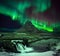 Aurora borealist Ð¾ver Kirkjufell mountain