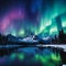 Aurora Cascade: Glowing Lights Descend in a Magical Display