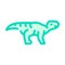 Aurora ceratops dinosaur color icon vector illustration