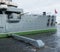 The Aurora cruiser after the refit and repair standing on eternal Parking at the quay