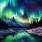 Aurora Embrace: Dance of Radiant Colors in the Arctic Sky