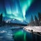 Aurora Embrace: Dance of Radiant Colors in the Arctic Sky