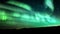 Aurora Glowing Green and Milky Way Galaxy Over Horizon Loop