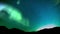 Aurora Glowing Green and Milky Way Galaxy Over Horizon Loop East