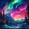 Aurora Illumination: Radiant Colors Illuminate the Arctic Night