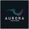 aurora logo light sky astronomy vector design