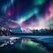 Aurora Mirage: Transcendent Lights Bathe the Arctic Landscape
